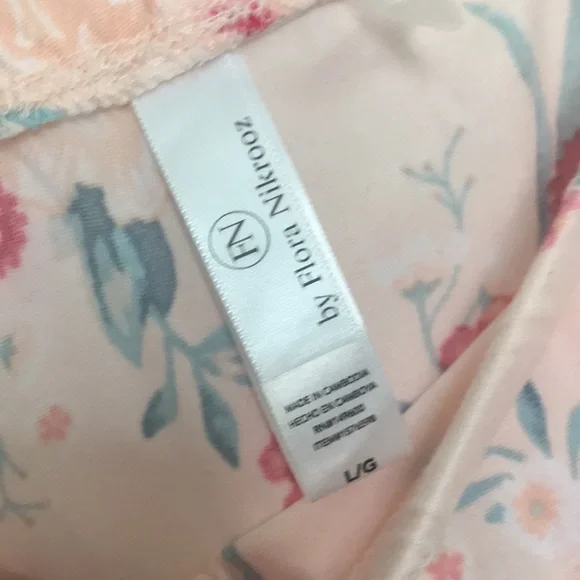 Flora Nikrooz Pink Floral Pajama Pants Size L - Picture 4 of 8